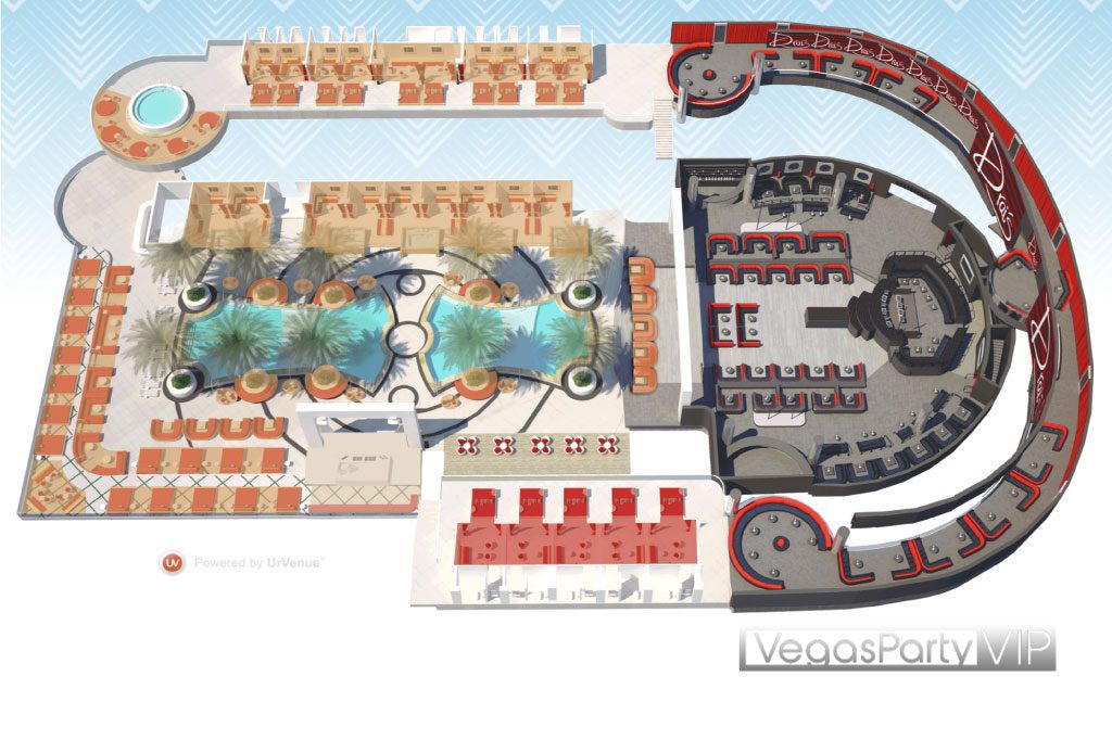 encore beach club layout